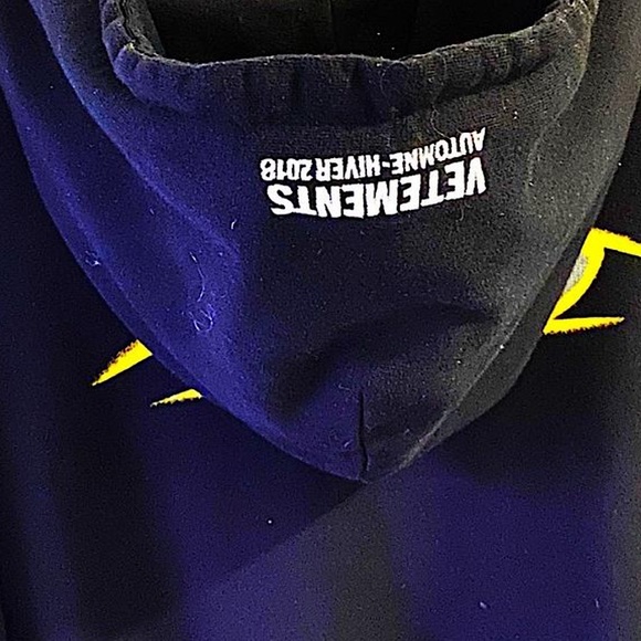 Authentic Vetements 2018 Black Oversized Hoodie Wrap Dress Size S - Picture 12 of 12